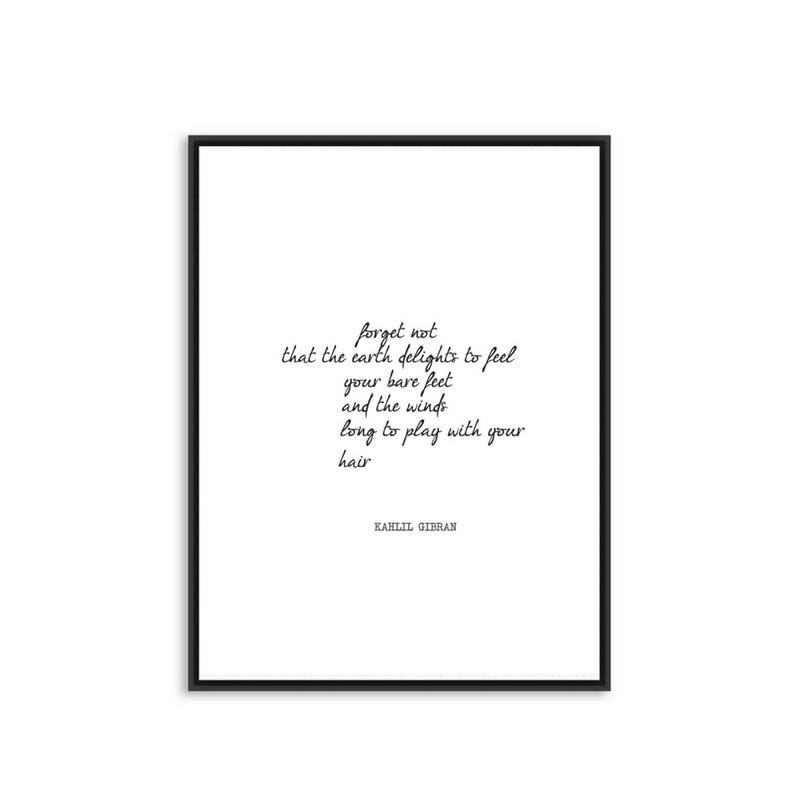 KAHLIL GIBRAN Forget Not Poetry Quote Print Inspirational - Etsy