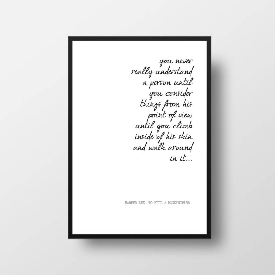 Printable Quote HARPER LEE to Kill A - Etsy
