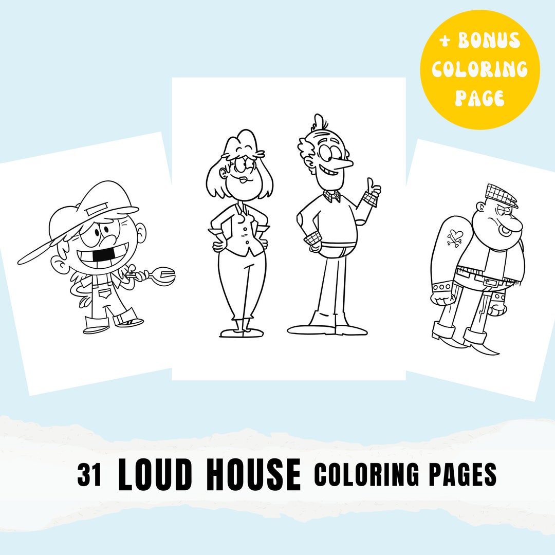 LOUD HOUSE Coloring Pages Printable Coloring Pages for - Etsy