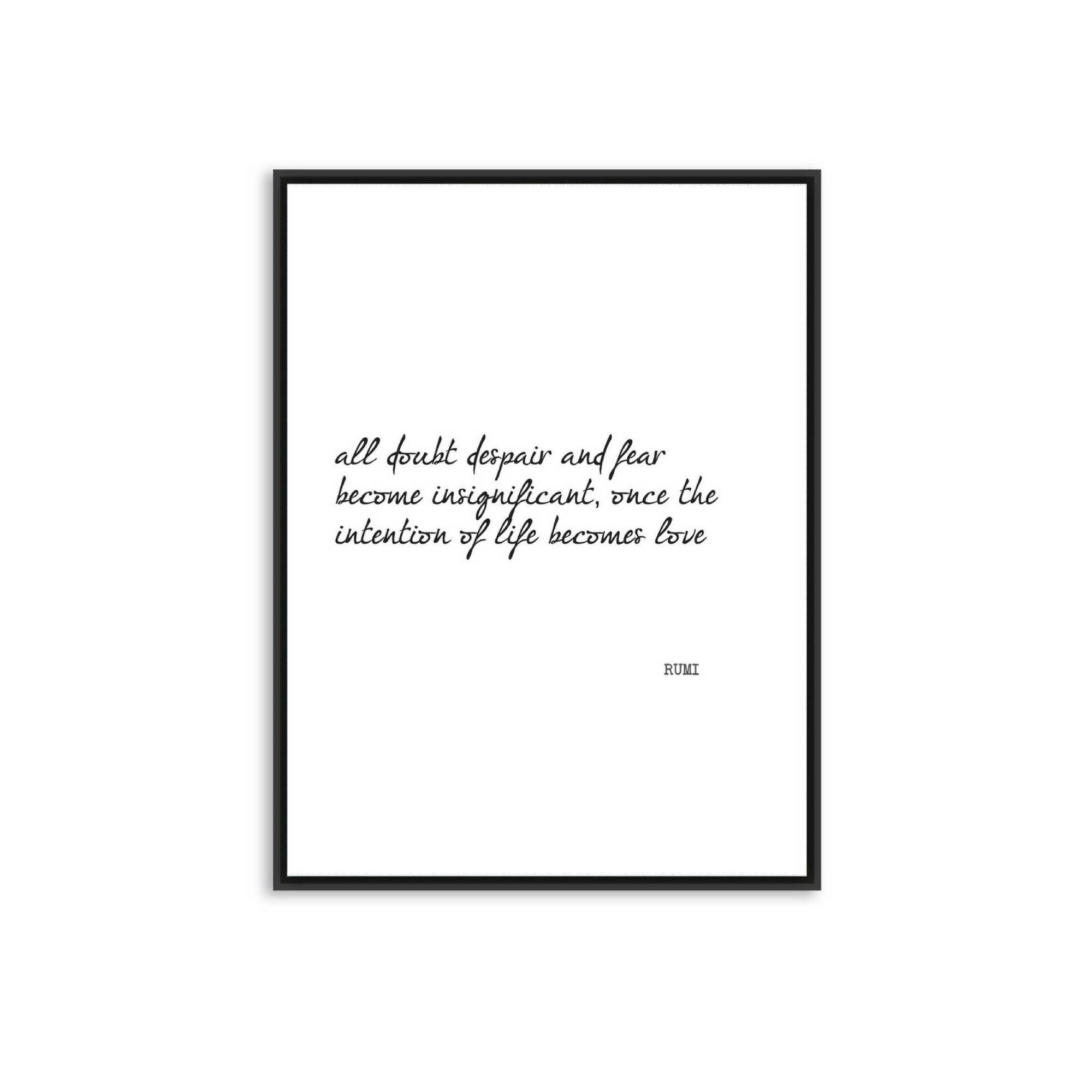 RUMI Intention Of Life Poem Poet Poetry Quote Print | Etsy
