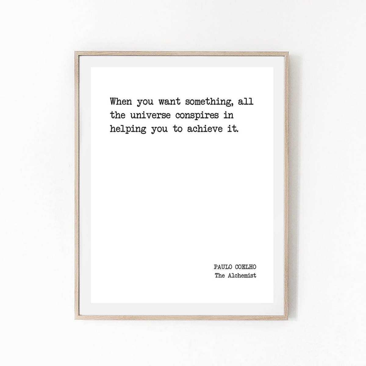 Art & Collectibles The Alchemist Quote Printable Literary Wall Art Book