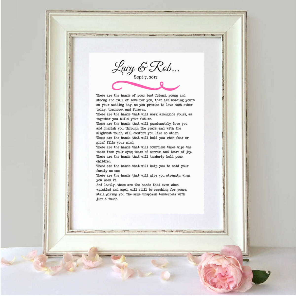 Personalized Wedding Vow These Hands Poem Wedding Etsy