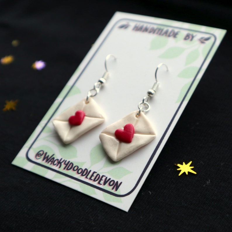 Handmade Love Letter Earrings image 2