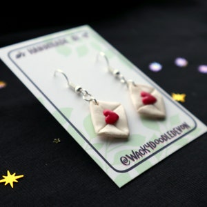 Handmade Love Letter Earrings image 1