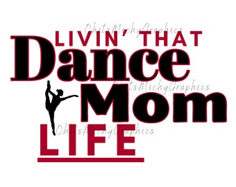 Dance Mom Life SVG: stampa leopardata, design da concorso (PNG)