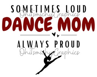 Dance Mom SVG PNG: Design leopardato rumoroso e orgoglioso (download digitale)
