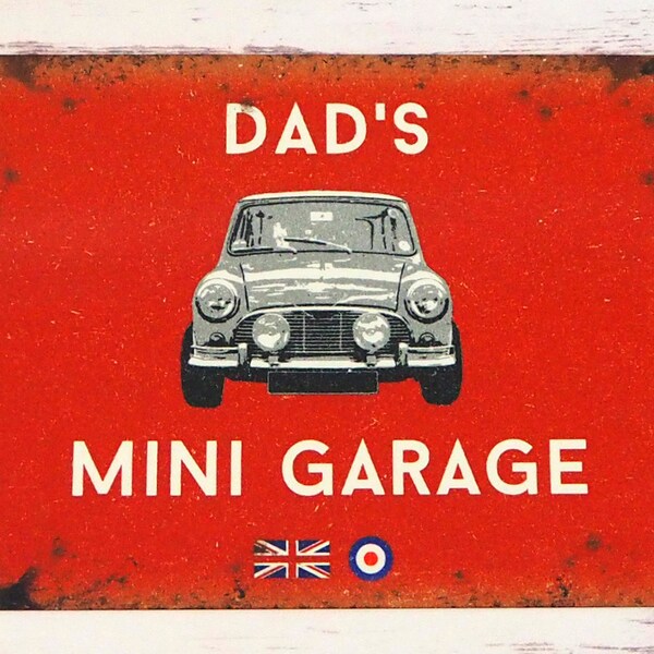 Mini Cooper Round Sign - Classic Car Garage Plaque - Quality Print - 3 Sizes In 2 Finishes - It's Perfect For - Foto 8