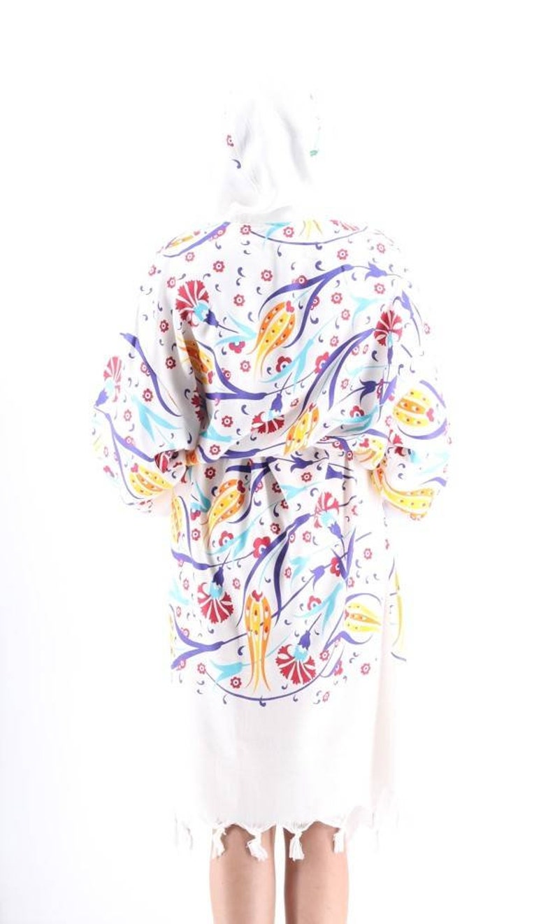 Bathrobe Ottoman Yellow Tulips stamped BATHROBE1002