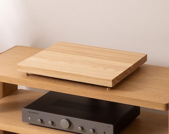 Handcrafted Ash Hardwood Noise Isolation Platform: Turntable Vibration Control