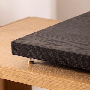 Black Ash Noise Isolation Platform - Handcrafted Vibration Control for Turntables & HiFi | Sustainable Hardwood, Custom Sizes Available