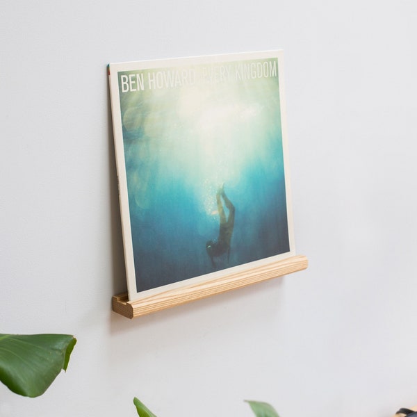 Vinyl Record Display - 'Now Playing' Holder - Hardwood | Gift for music lover