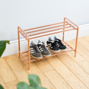 Rose gold shoe rack best sale