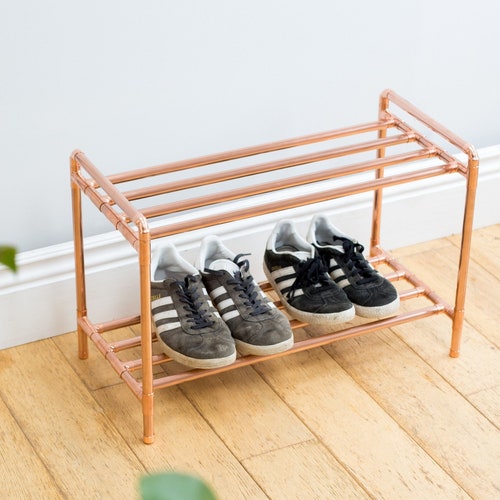 Shoe rack copper pipe 2 tier 10 PAIR MAKE TO SIZE CUSTOM MEASURE 