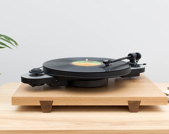 Hardwood Platform for Turntables & Amplifiers - Handcrafted from Oak or Ash