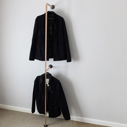 Wall Mounted Copper Pipe Clothing Rail Made With Industrial Etsy