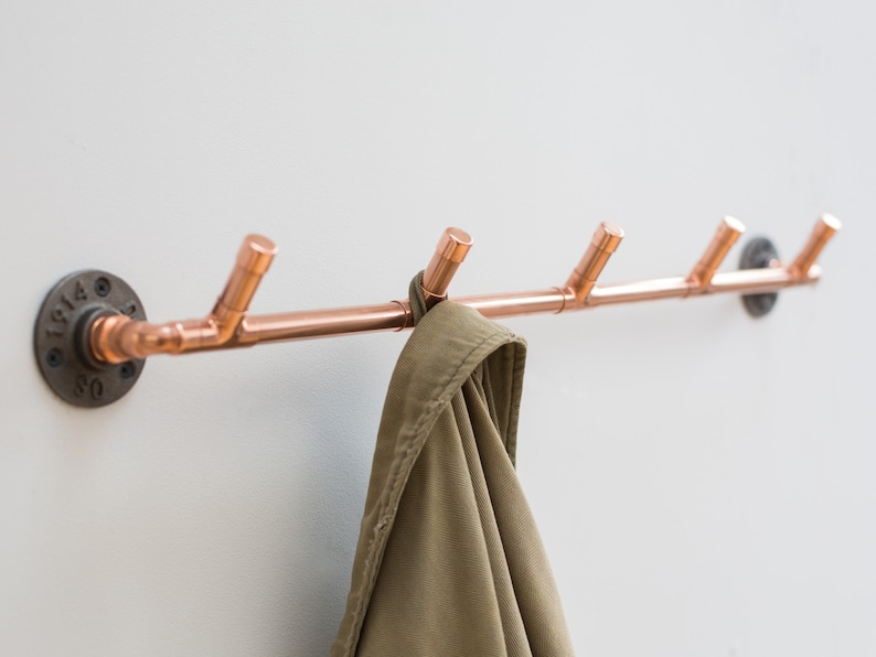 Coat Hooks Handcrafted From Copper Pipe Industrial Pipe Etsy UK