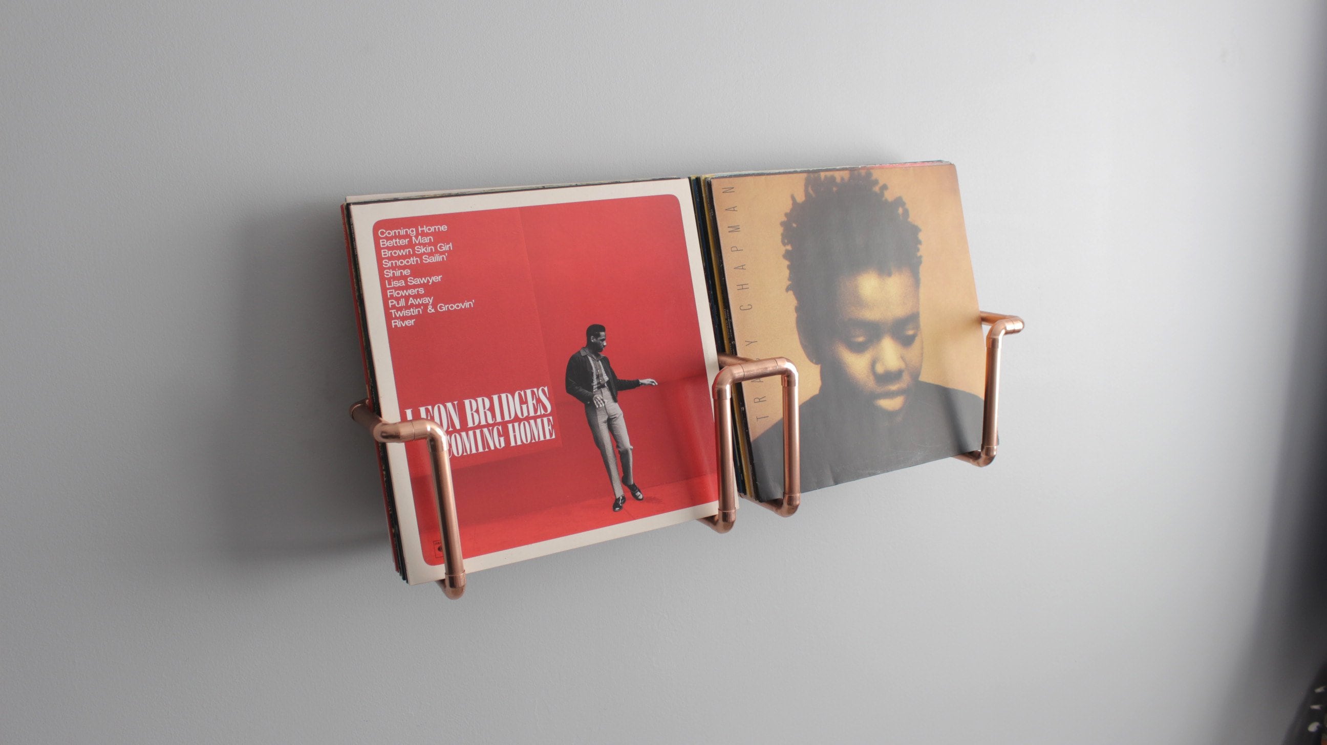 Dual wall mounted vinyl record holder 7 & 12 Etsy