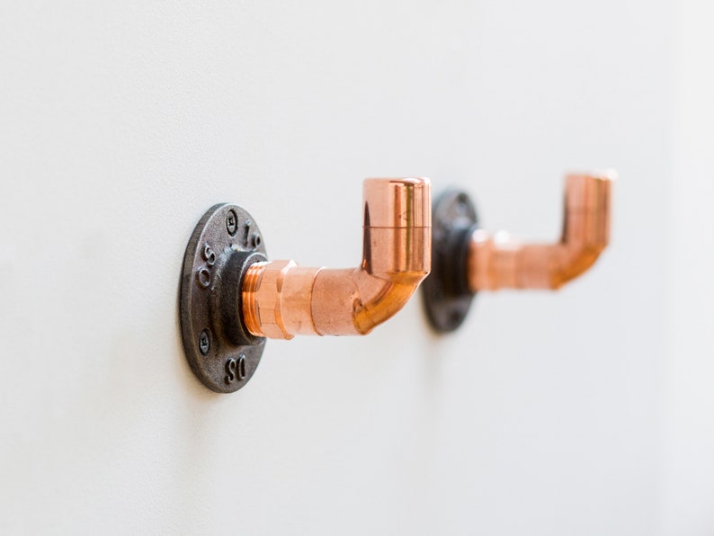 Copper Pipe Wall Hook Etsy