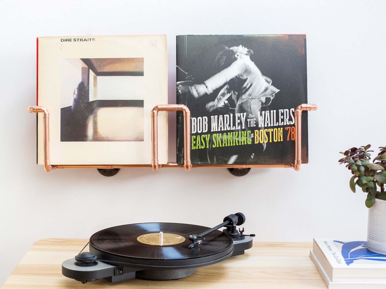 Vinyl Record Holder Wall Mounted LP Display Handcrafted Etsy