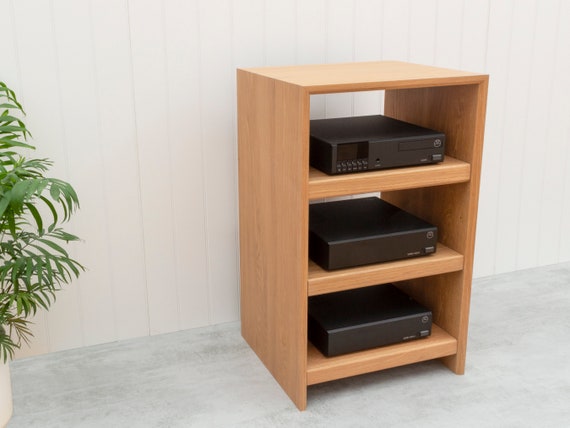 Hifi Cabinet Handmade From Solid Oak Turntable Amplifier Vinyl