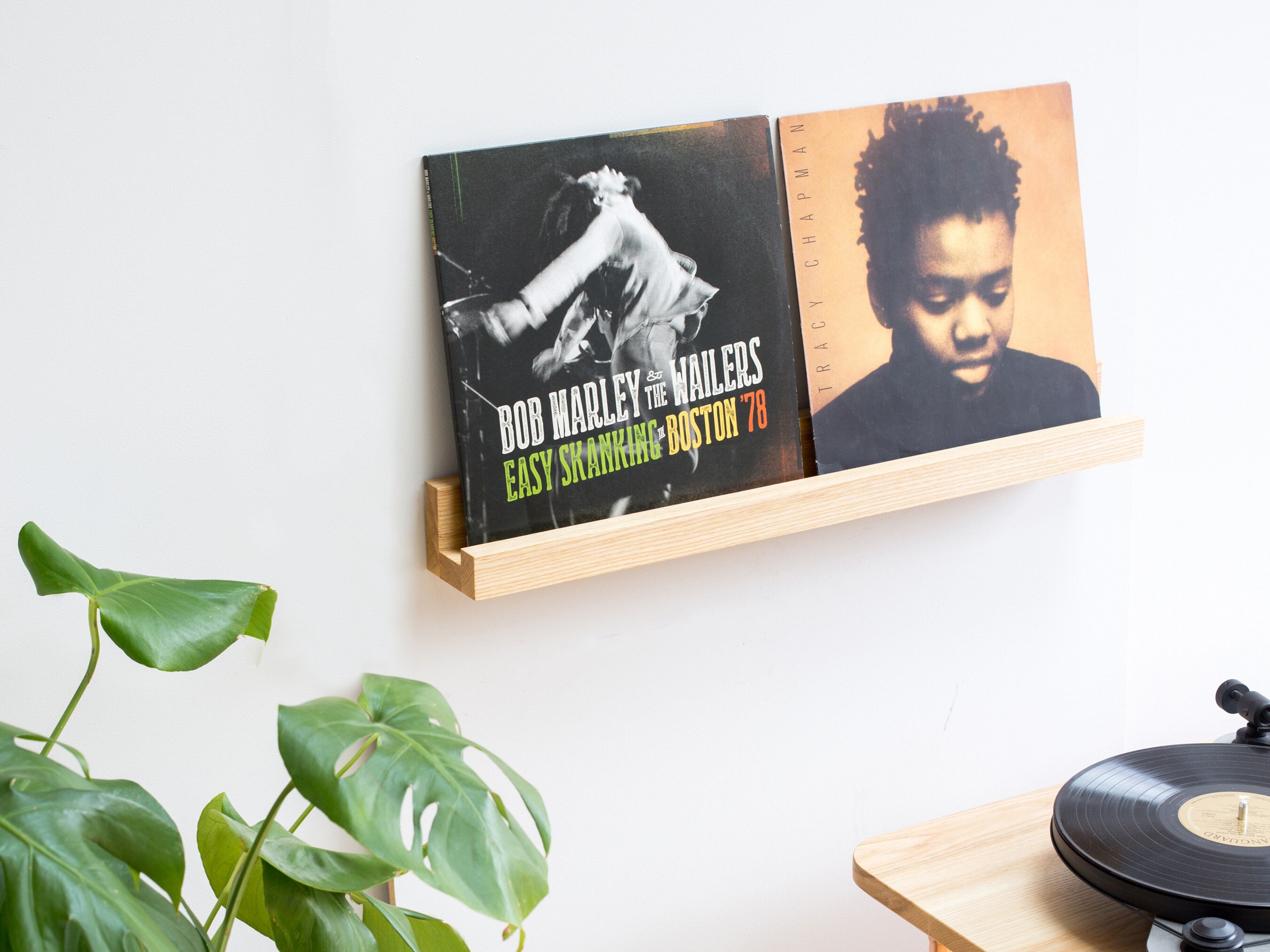 Wall mounted record shelf deals