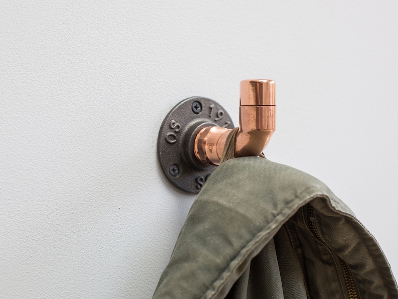 Copper Pipe Wall Hook Etsy