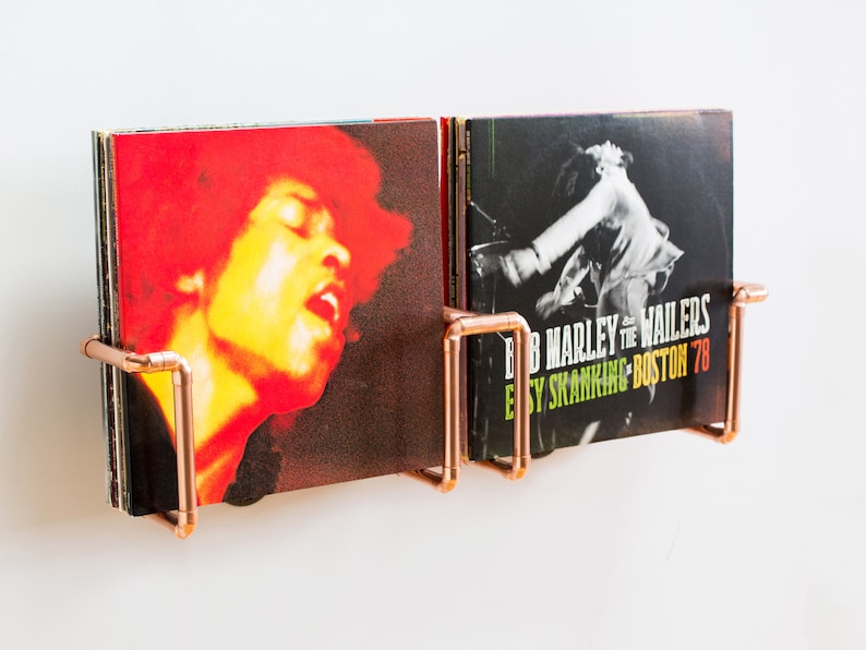 Vinyl Record Holder Wall Mounted LP Display Handcrafted Etsy