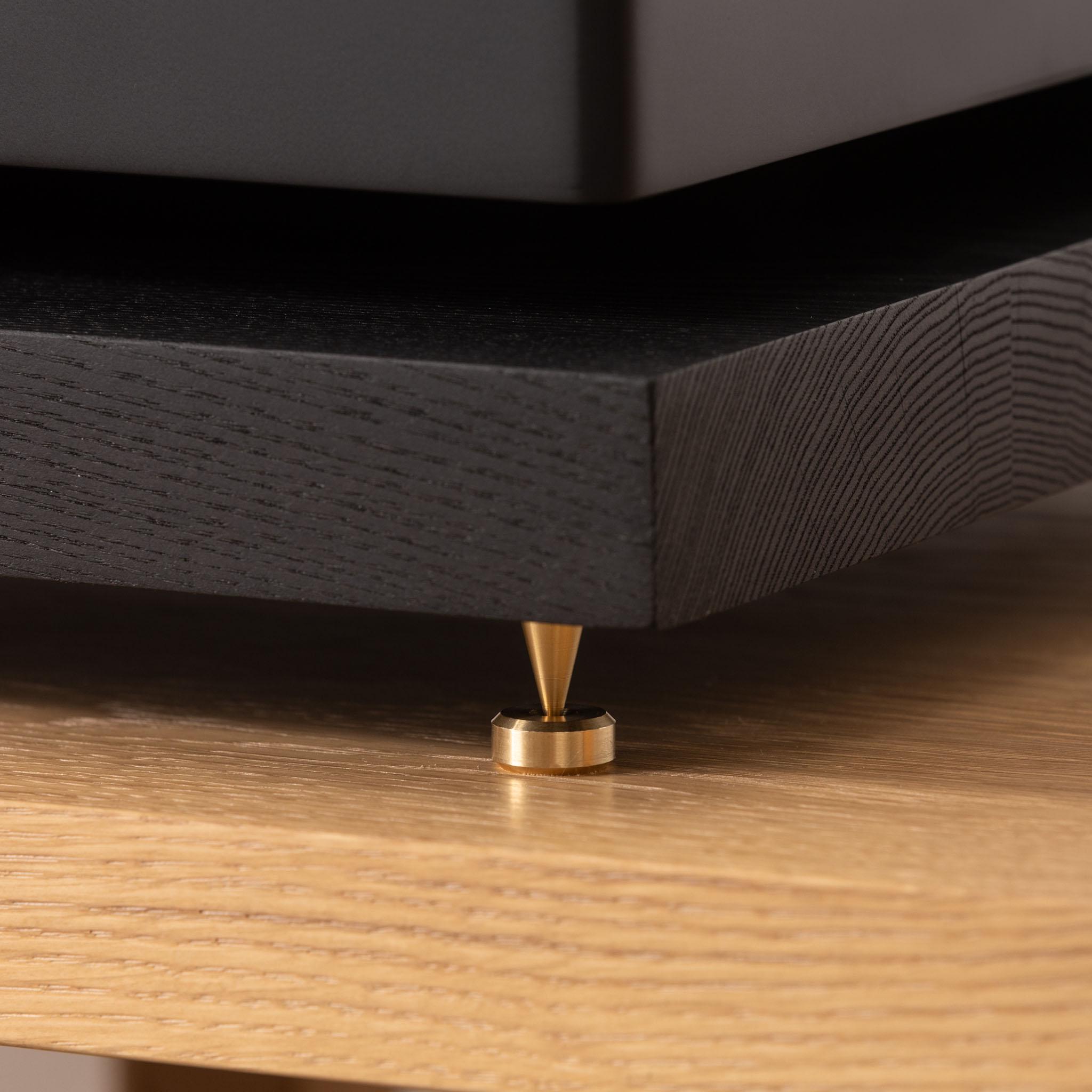 Black Ash Noise Isolation Platform - Handcrafted Vibration Control