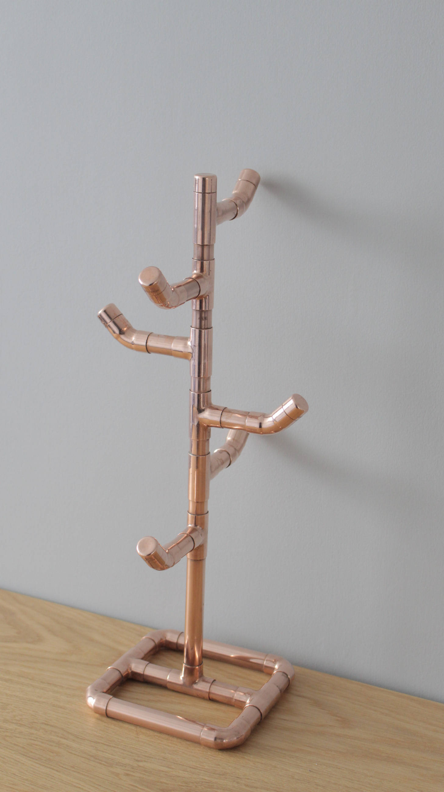 Copper cup tree/mug holder Rustic kitchen industrial copper Etsy