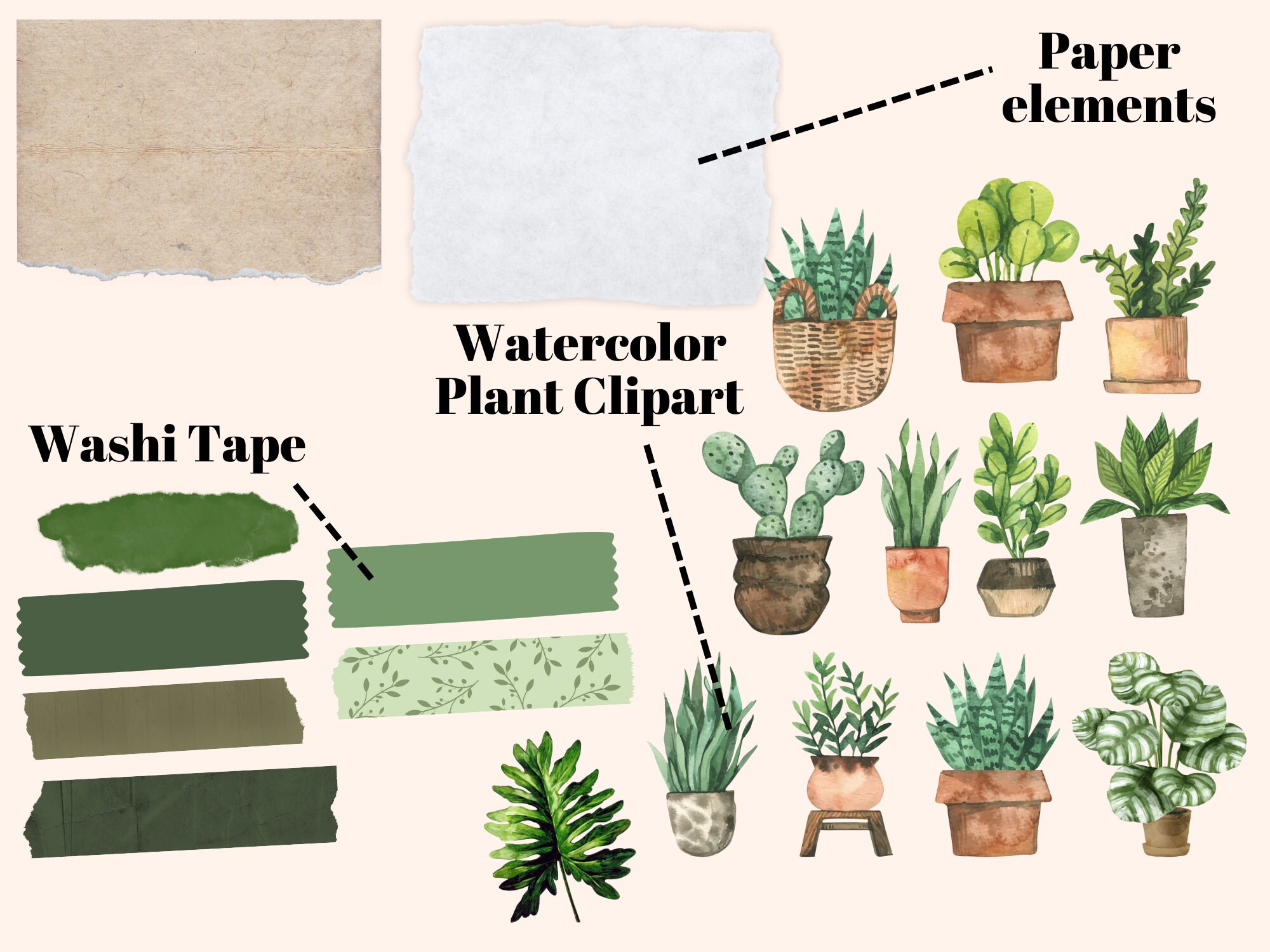 Houseplant Digital Sticker Set Goodnotes Green Plant Lady Stickers ...