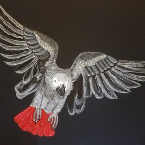 Custom Pet Portrait  or Any Beloved Pet or Animal 18x24 Acrylic BLACK, Grey, White, Silver Foil, Modern Industrial Painting