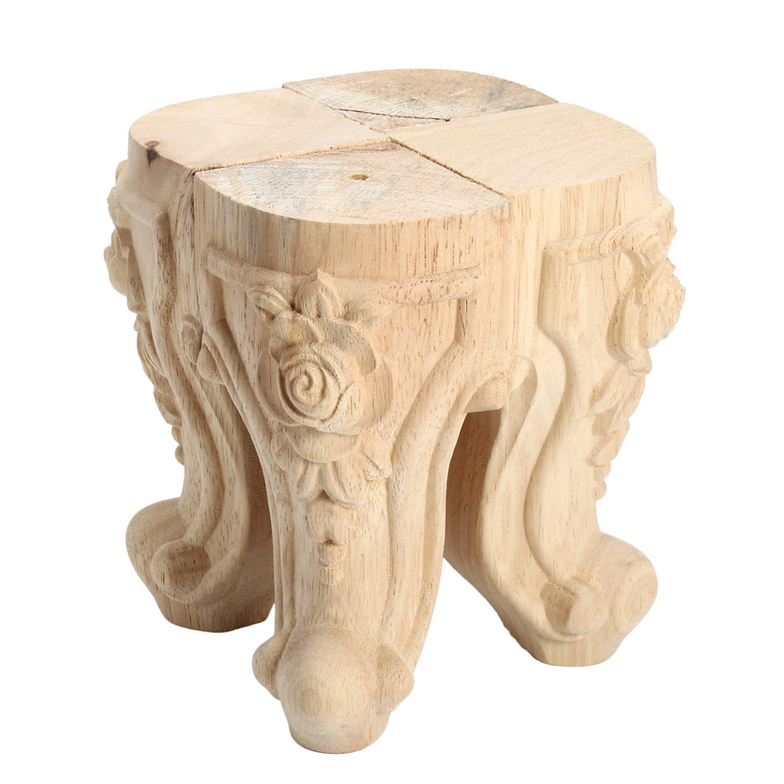 Furniture feet furniture legs4pcs Solid Wood Carved Etsy