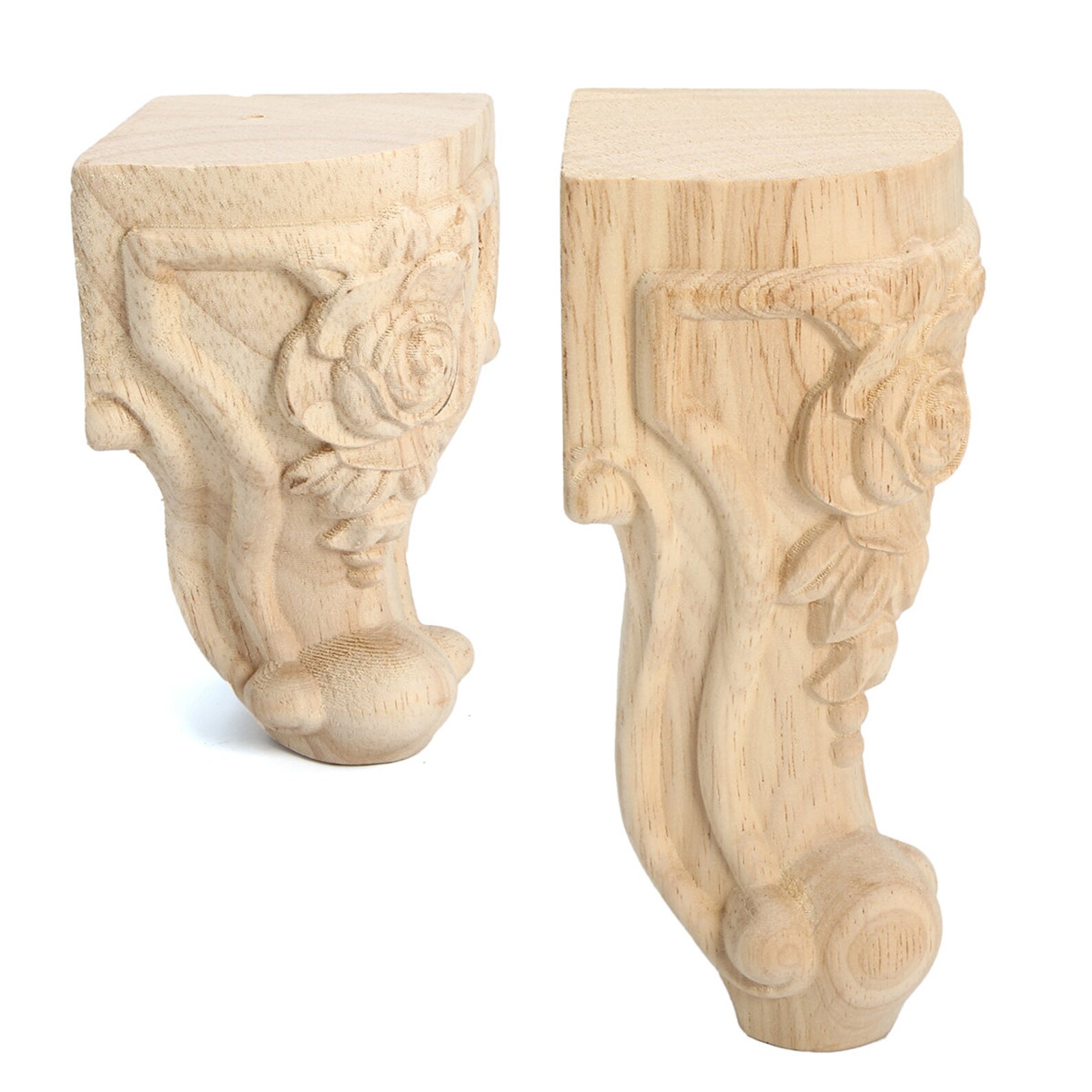 Furniture feet furniture legs4pcs Solid Wood Carved Etsy