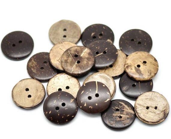 5 15mm Coconut Star Buttons 2 Hole Flatback Sewing Craft UK SELLER Knitting