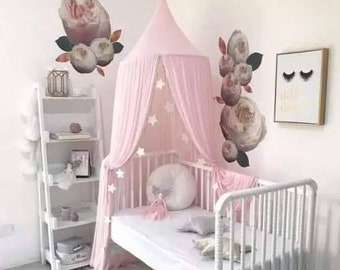 round canopy crib