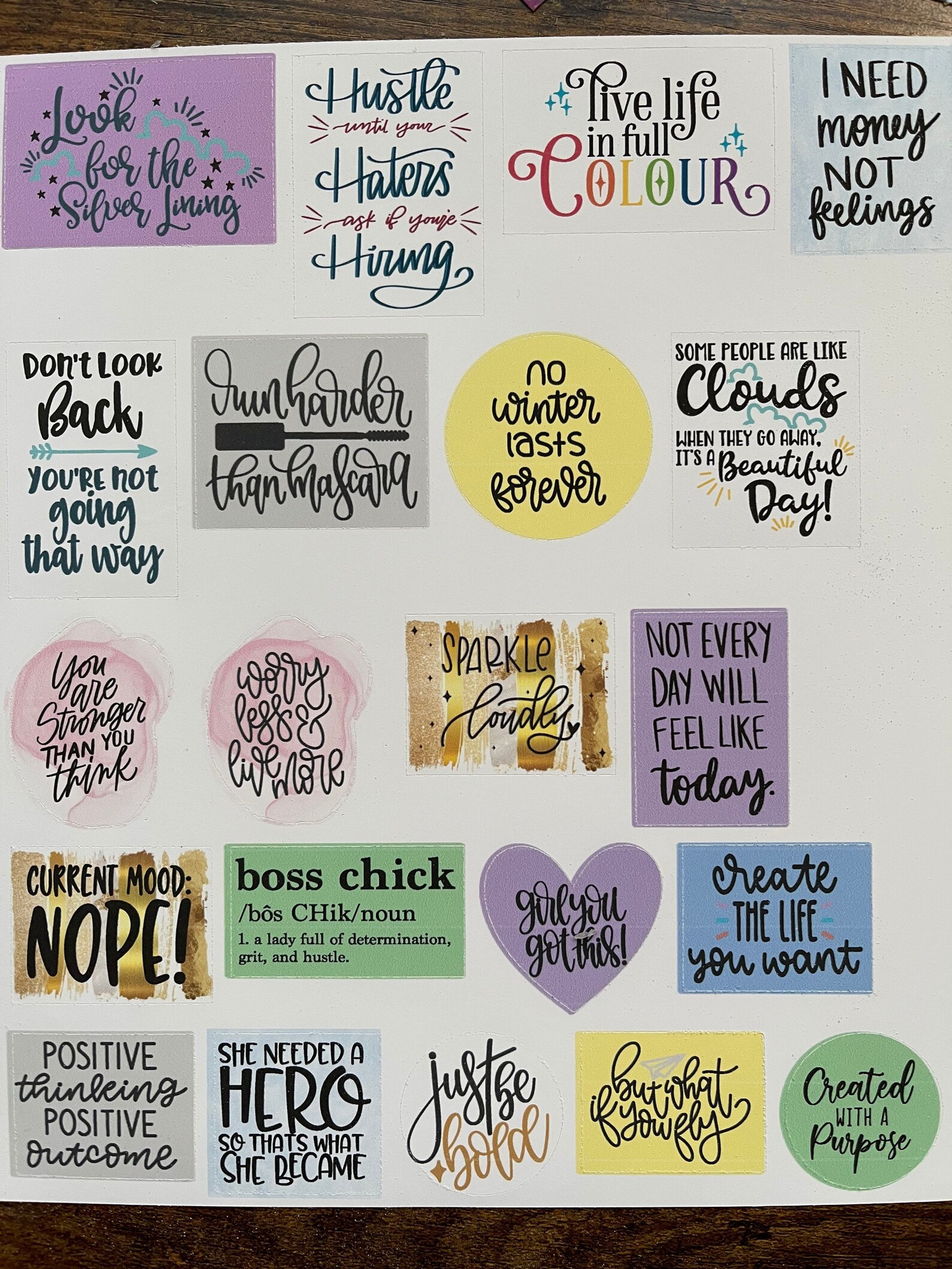 Happy Planner Stickers Girl Boss Quotes Planner Stickers Etsy