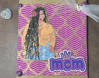 Black Mom Card - Handmade African American Greeting Cards - Black Girl Card - Black Woman Cards