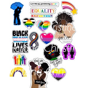 LGBTQ+ Sticker Pack - Black Girl Planer Sticker - African American Pride Sticker