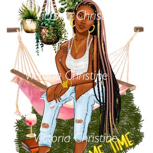 Pegatina de vinilo "Me Time" - Pegatinas hechas a mano de chica negra - Pegatinas afroamericanas - Pegatina impermeable de mujer negra