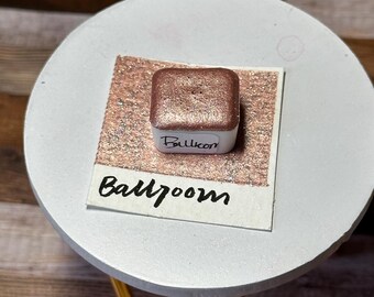 Ballroom - Metallic Neutral Pink Watercolor - Artisanal Watercolor - Pink Handmade Watercolor Pans - Watercolor