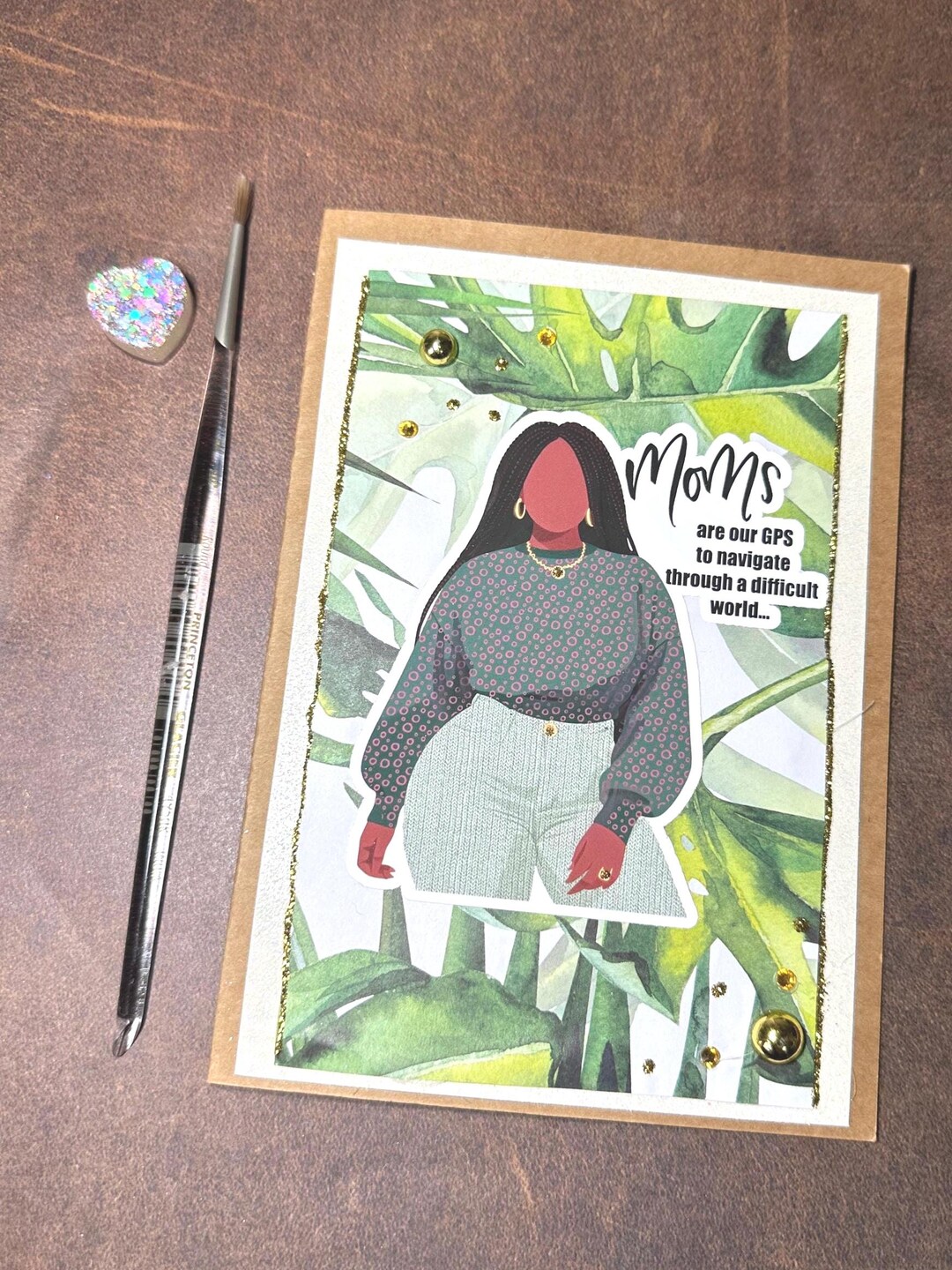 Black Mom Card - Handmade African American Greeting Cards - Black Girl ...