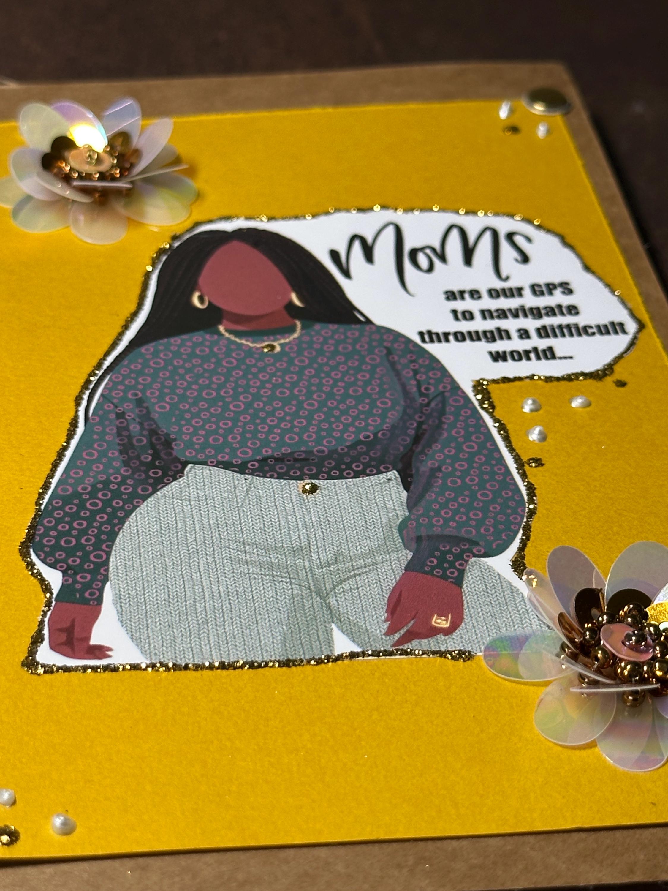 Black Mom Card - Handmade African American Greeting Cards - Black Girl ...