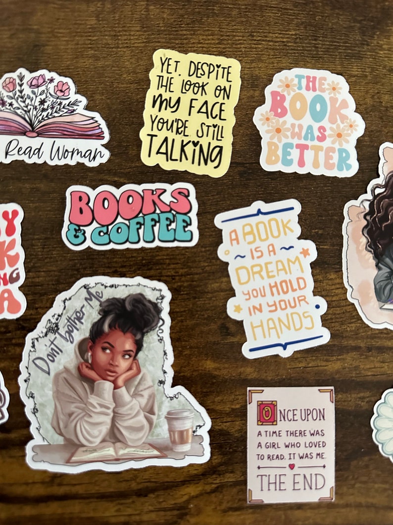 Read Hand Sticker Well Read Sticker Pack - Handmade Reader Planner Stickers - African ...