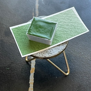Leafy - Handmade Matte Green Watercolor Paint - Handmade Watercolor Pans - Watercolors