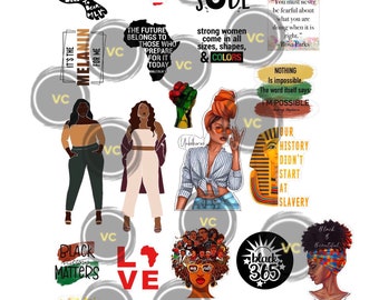 Black History Stickers - Black History Month Planner Stickers - African American Culture Stickers