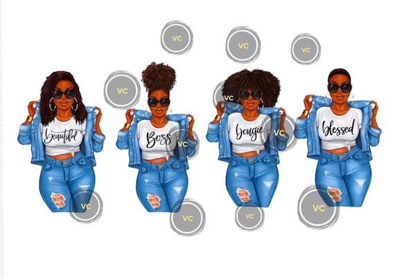 Denim Dolls Handmade Black Women Stickers Black Women Planner