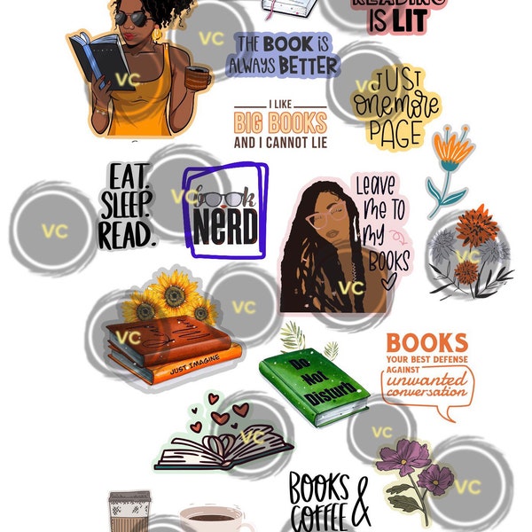 Beauty and Brains Sticker Pack - Black Girl Planner Stickers - Black Woman Handmade Stickers - African American Stickers