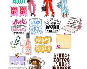 Werk It Sticker Pack - Black Women Inspirational Stickers - African American Women Stickers - Handmade planner Stickers