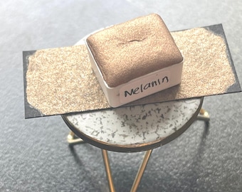 Melanin - Brons Handgjord Akvarell - Bruna Akvarellfärgspannor - Metallisk Färg - Akvarell