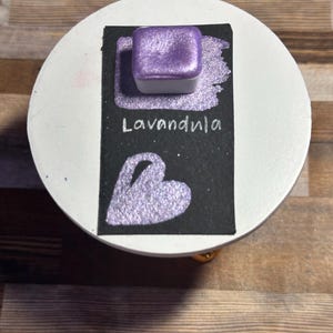 Lavandula - Purple Colorshifting Watercolor - Handmade Watercolor Pan - Lavender Metallic Watercolor Paint - Watercolor